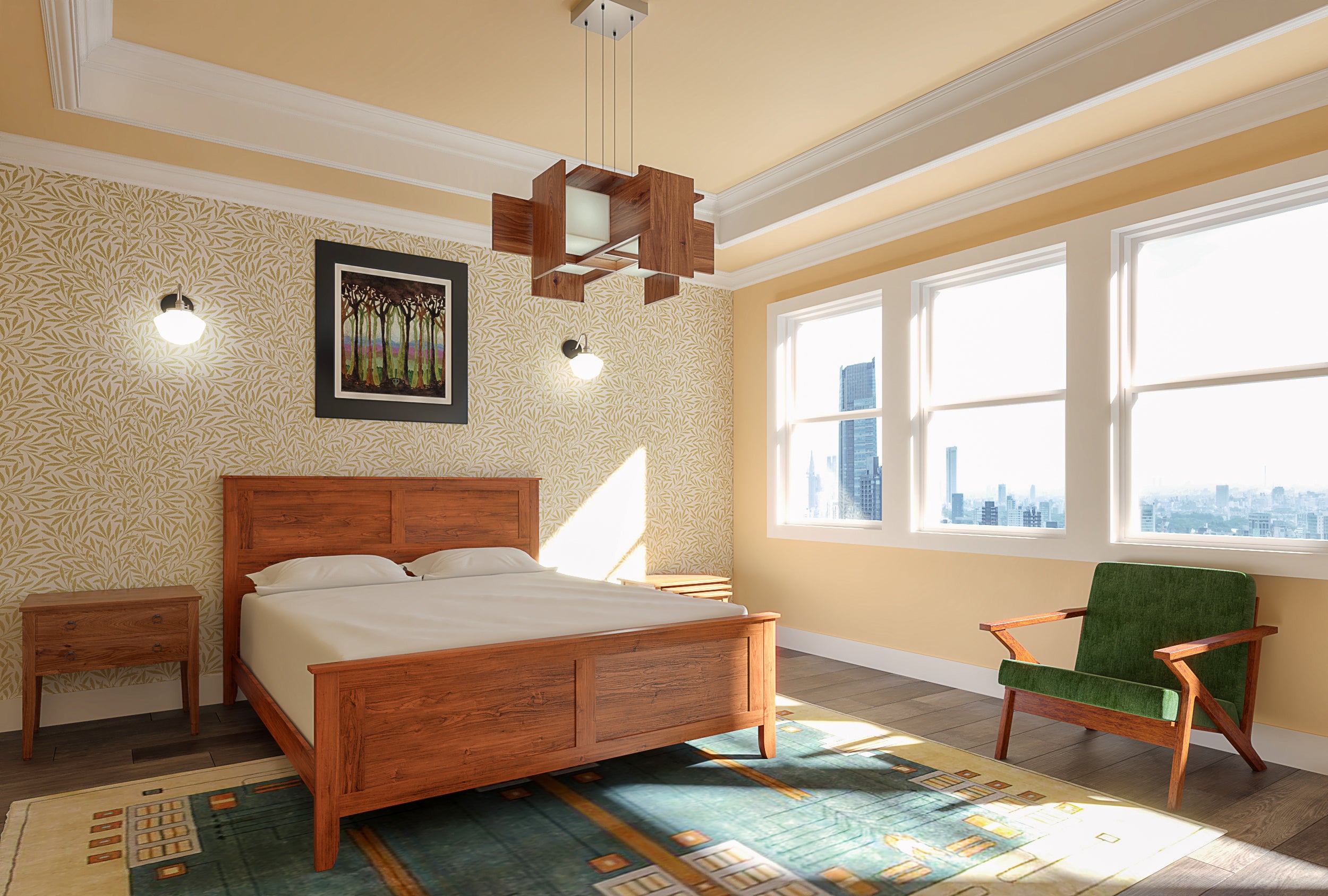 Modern Mission Bedroom
