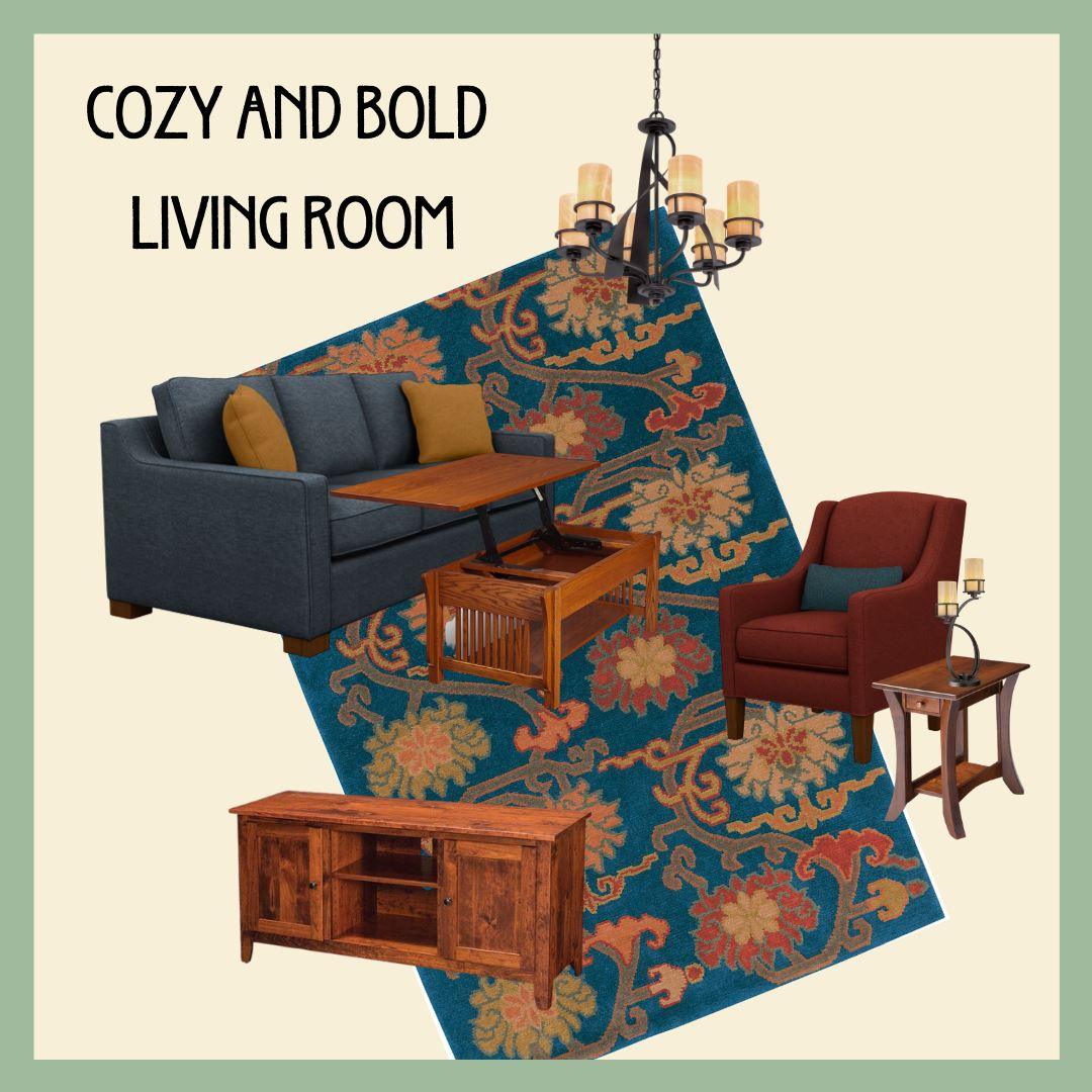 Room Idea - Cozy Bold Living Room