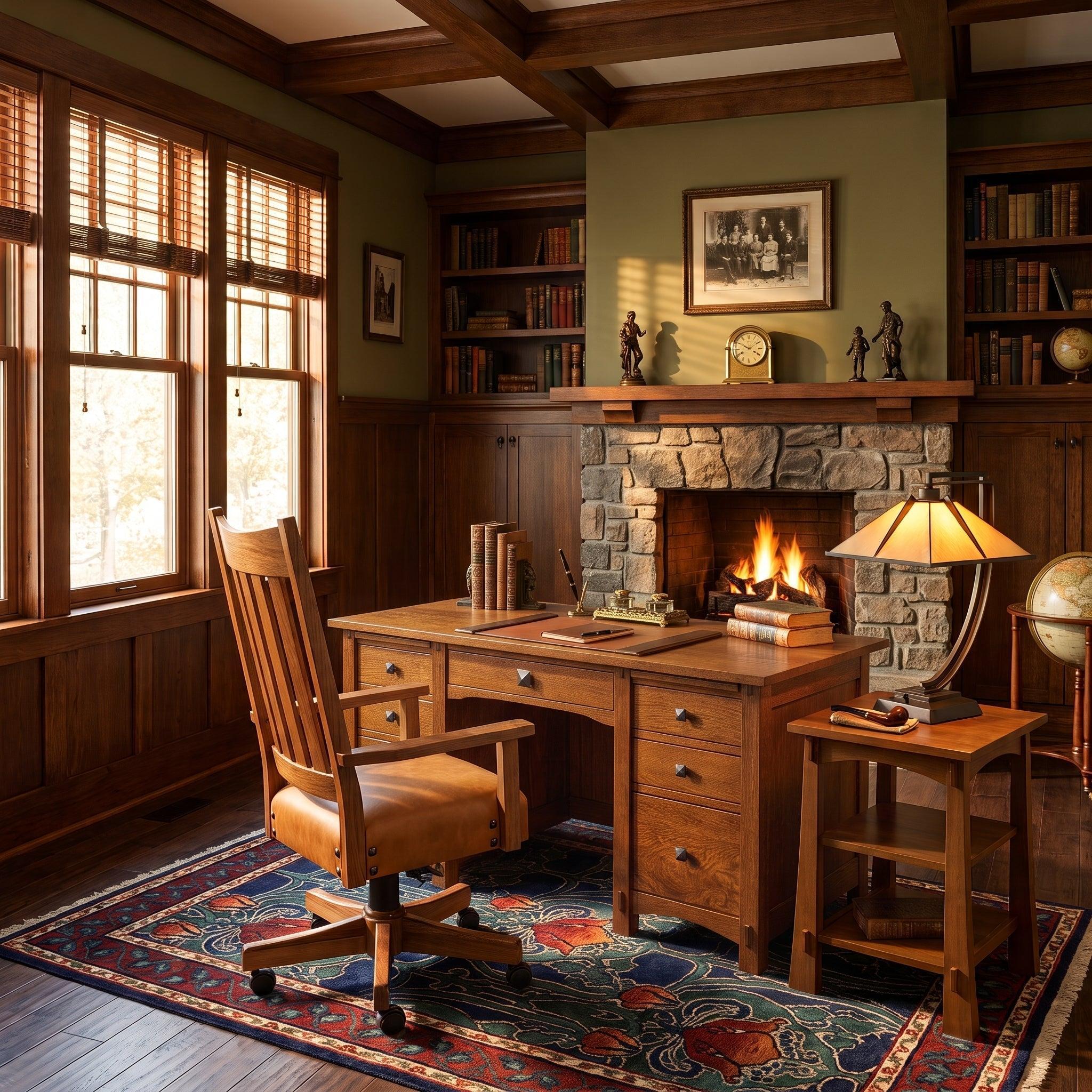 Craftsman Style Custom Office Furniture | Modern Bungalow – Modern ...