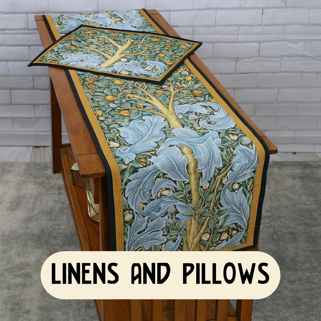 Craftsman Style Throw Pillows and Table Linens Modern Bungalow