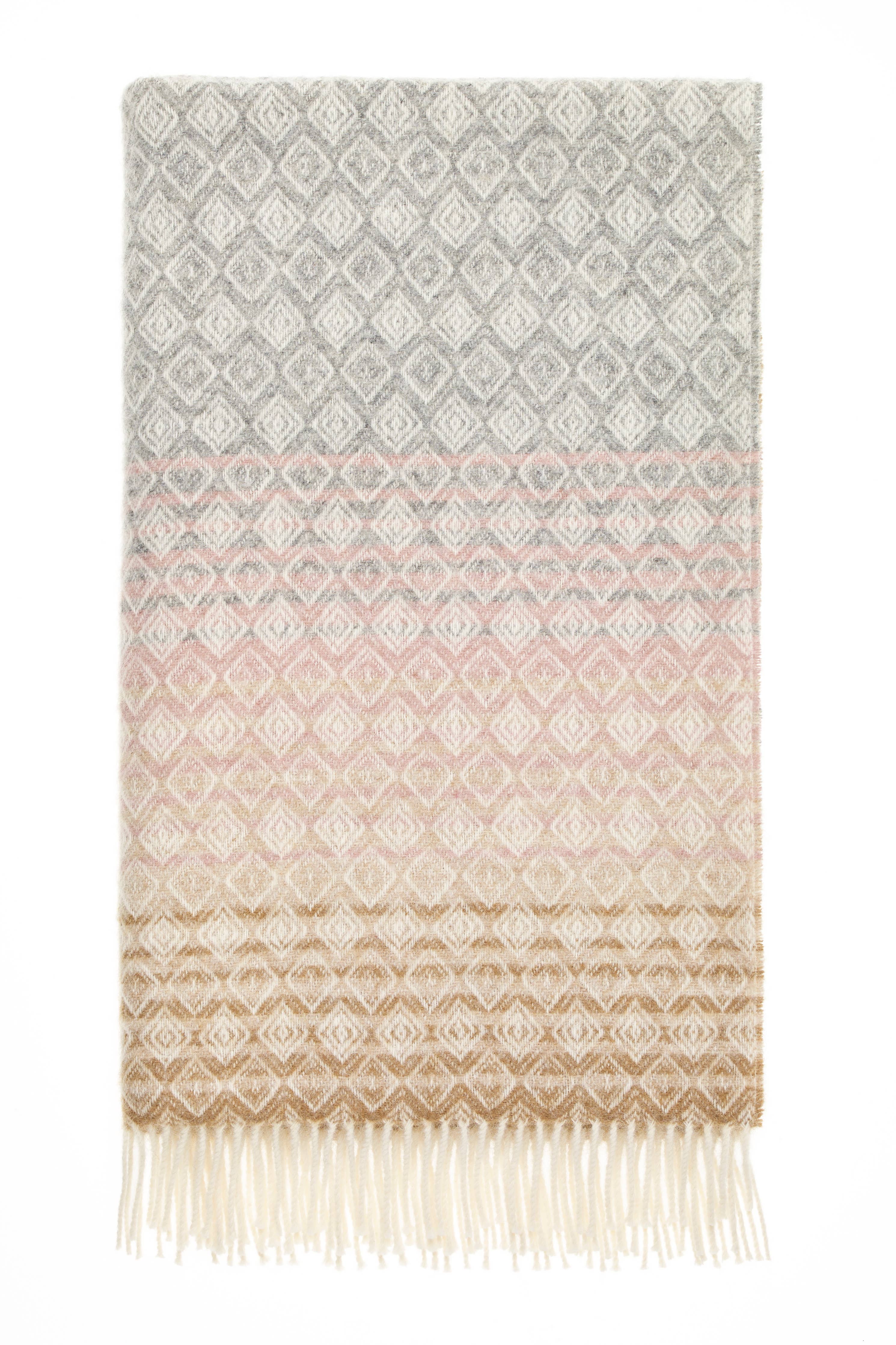 Ombre Diamond Range  Merino Lambswool Throw
