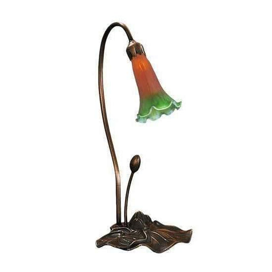 1 Light Pond Lily Accent Lamp Lamps Meyda Amber/Green 