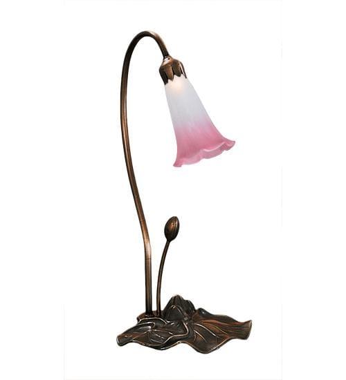 1 Light Pond Lily Accent Lamp Lamps Meyda Pink/White 