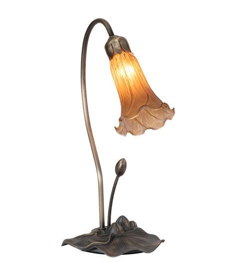 1 Light Pond Lily Accent Lamp Lamps Meyda Amber 
