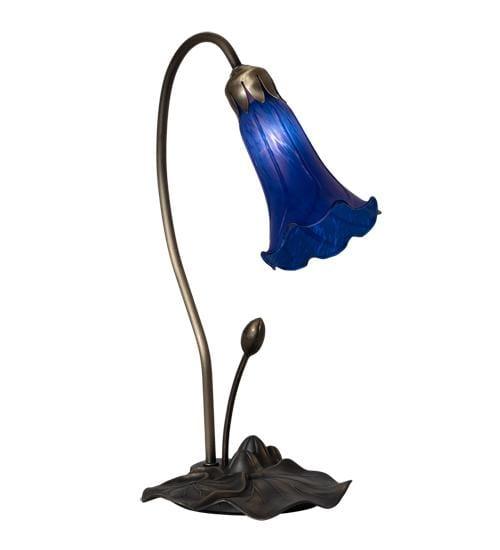 1 Light Pond Lily Accent Lamp Lamps Meyda Blue