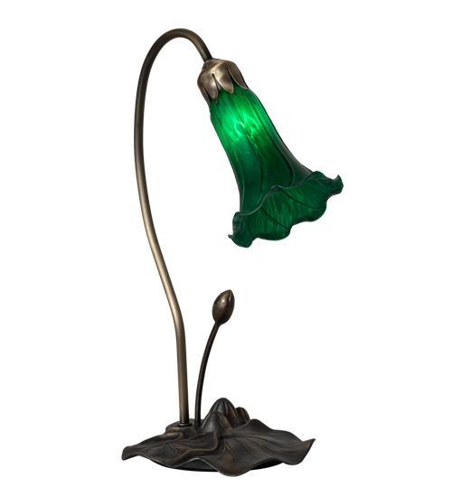 1 Light Pond Lily Accent Lamp Lamps Meyda Green