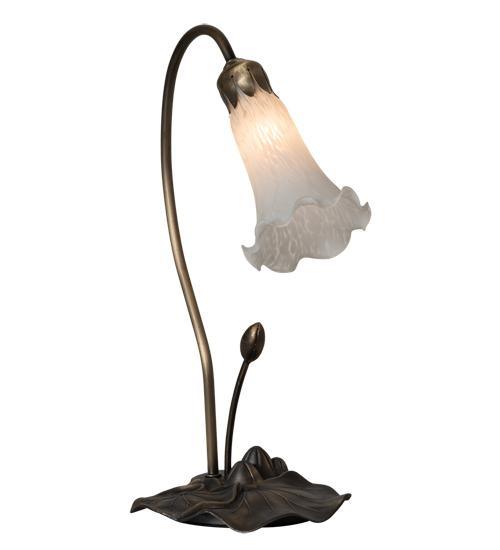 1 Light Pond Lily Accent Lamp Lamps Meyda White 