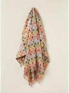 Ribbon Multi-Beige Merino Lambswool Throw