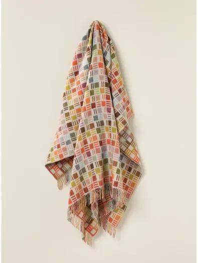 Ribbon Multi-Beige Merino Lambswool Throw