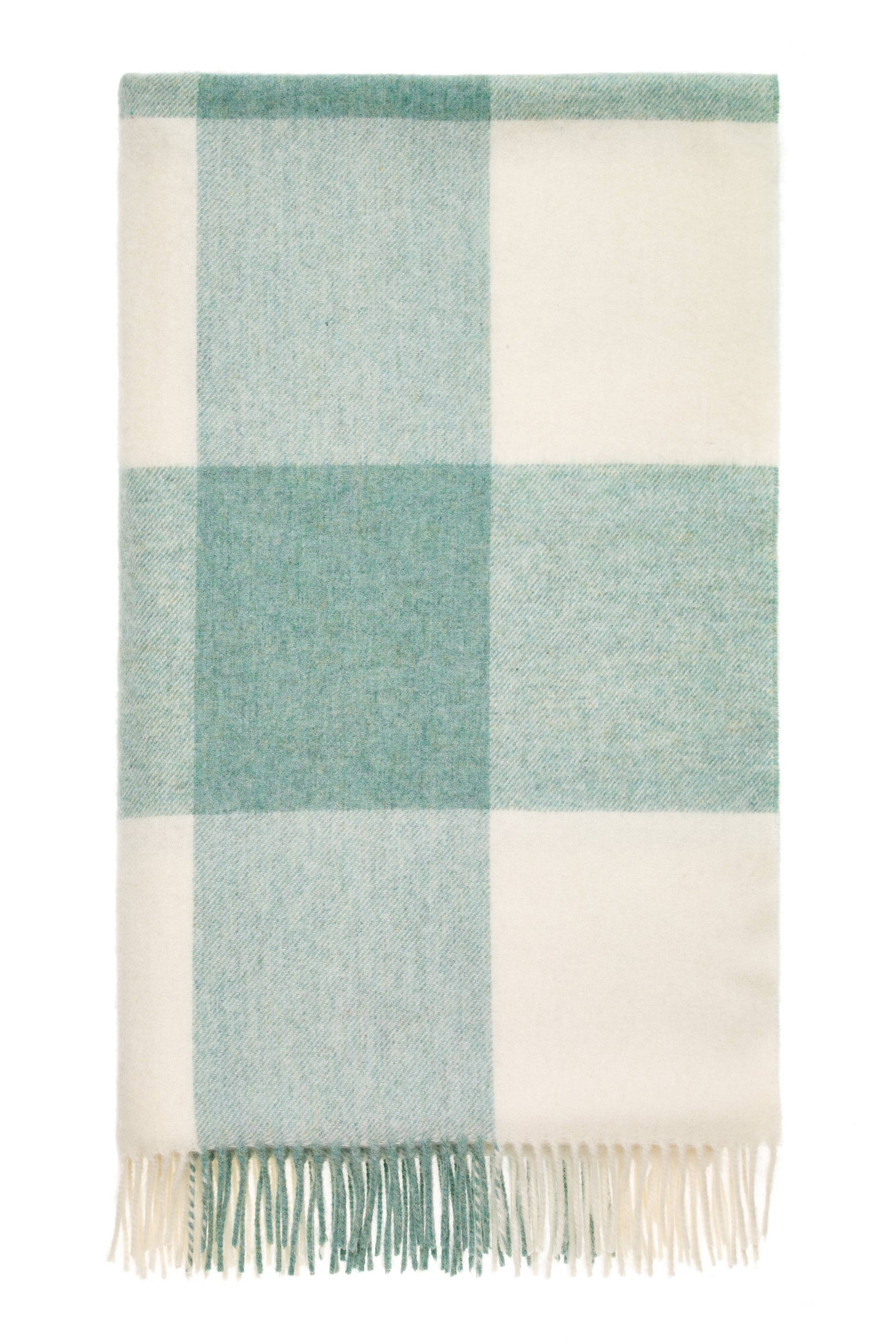 Pastel Block-Check Range Merino Lambswool Throw