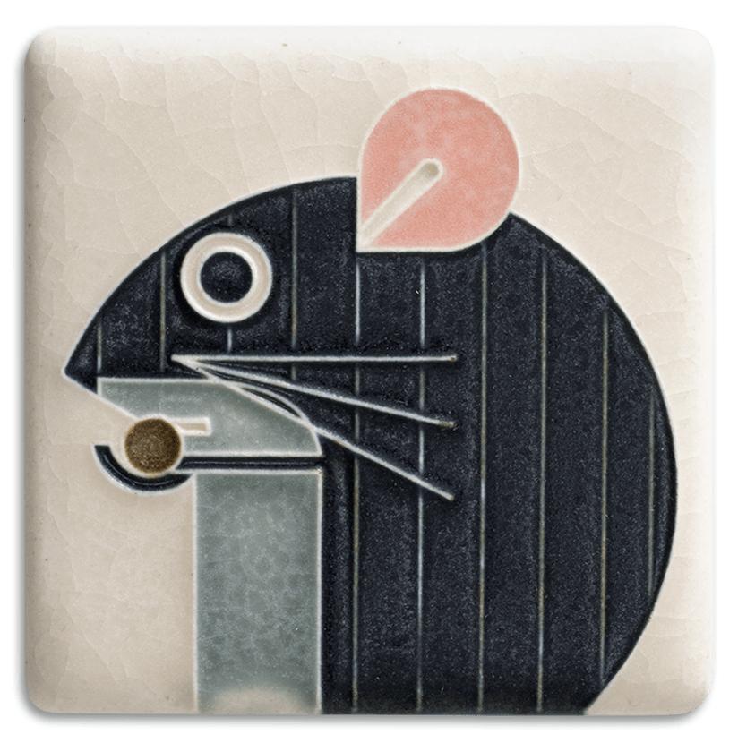 3x3 Charley Harper Mini Mouse Tile