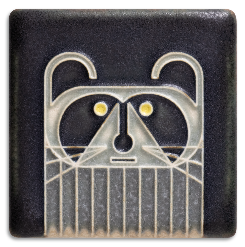 3x3 Charley Harper Mini Raccoon Tile