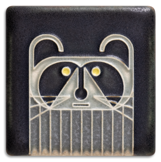 3x3 Charley Harper Mini Raccoon Tile