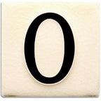 White 4 inch Number Tile