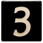 Black 4 inch Number Tile