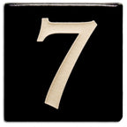 Black 4 inch Number Tile