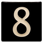 Black 4 inch Number Tile