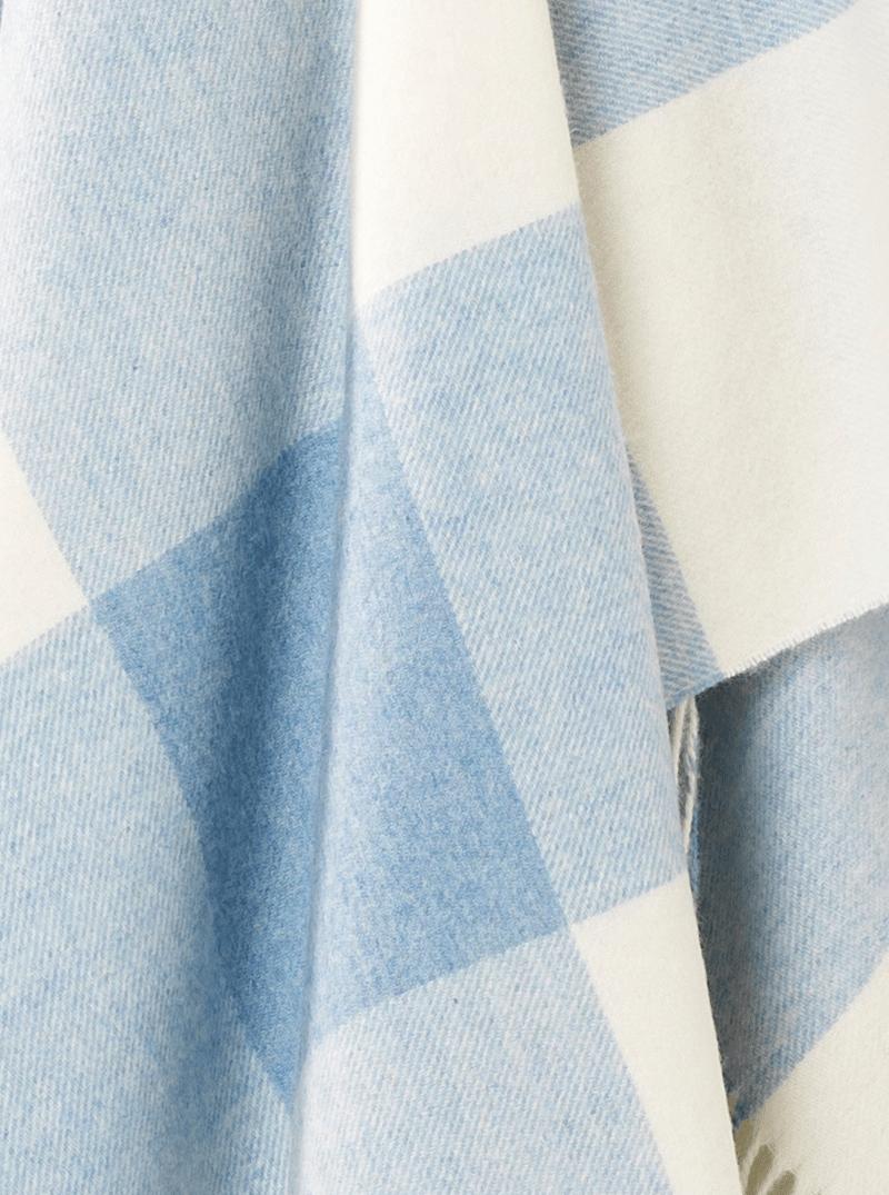 Pastel Block-Check Range Merino Lambswool Throw