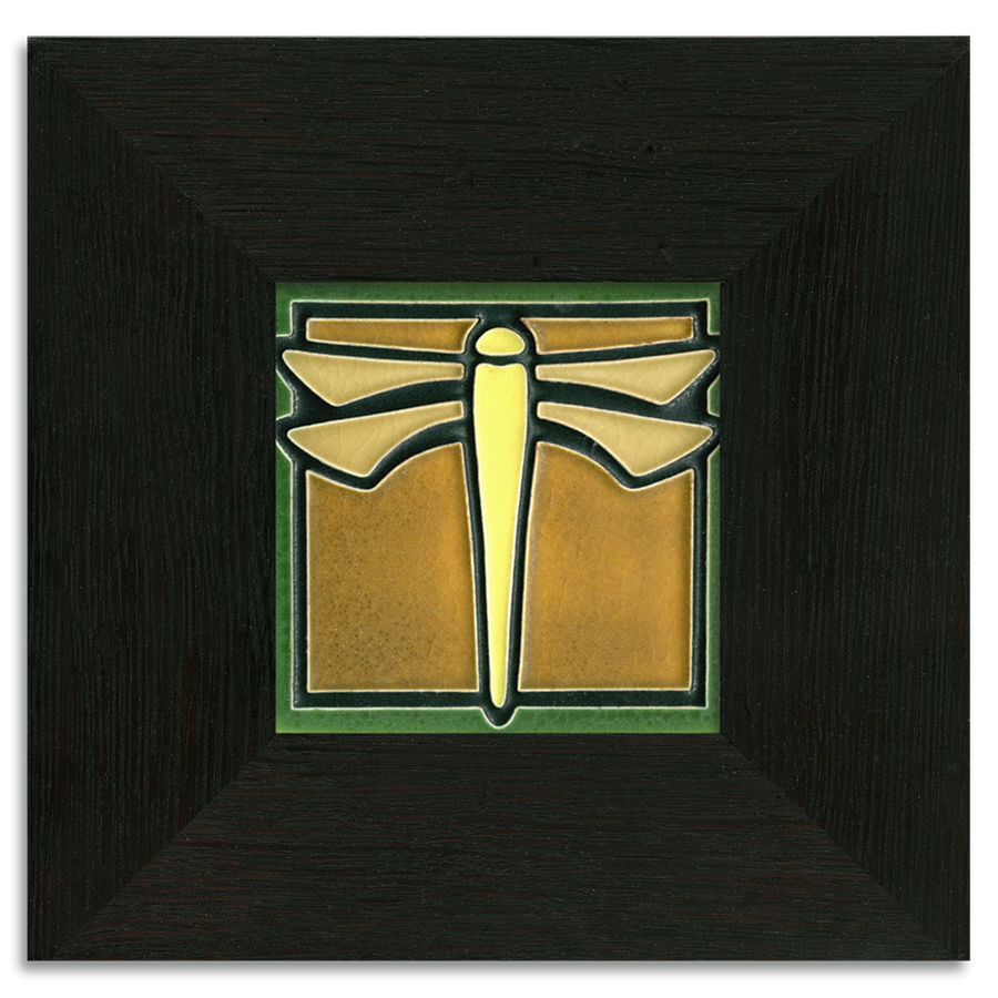 Dragonfly Green Tile - 4x4