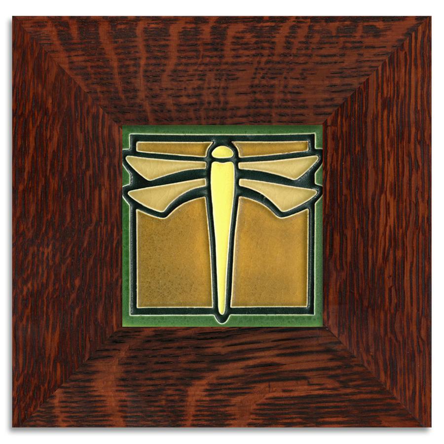 Dragonfly Green Tile - 4x4