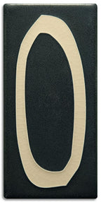Black 8 inch Number Tile