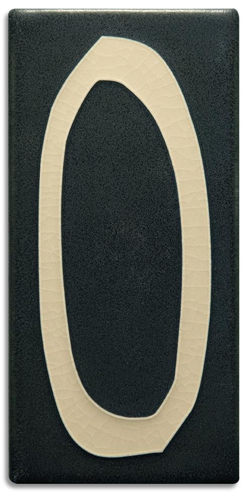 Black 8 inch Number Tile