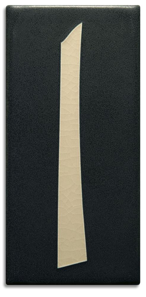 Black 8 inch Number Tile