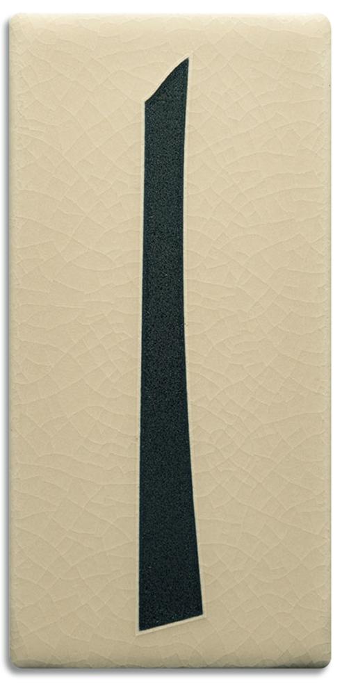 White 8 Inch Number Tile