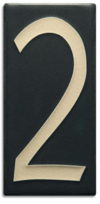Black 8 inch Number Tile