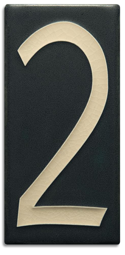 Black 8 inch Number Tile