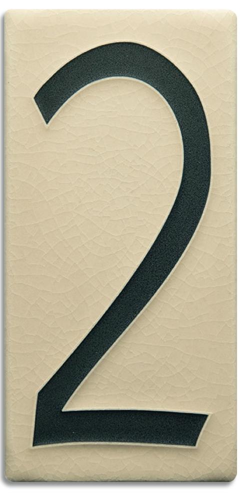 White 8 Inch Number Tile