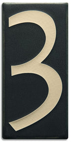 Black 8 inch Number Tile