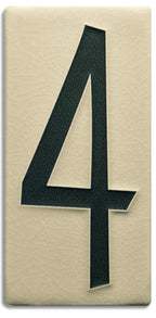 White 8 inch Number Tile