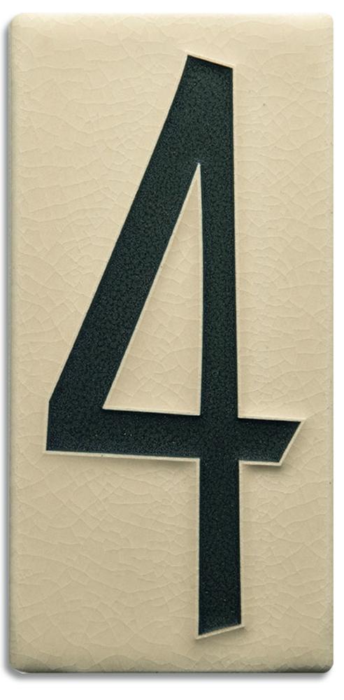 White 8 Inch Number Tile