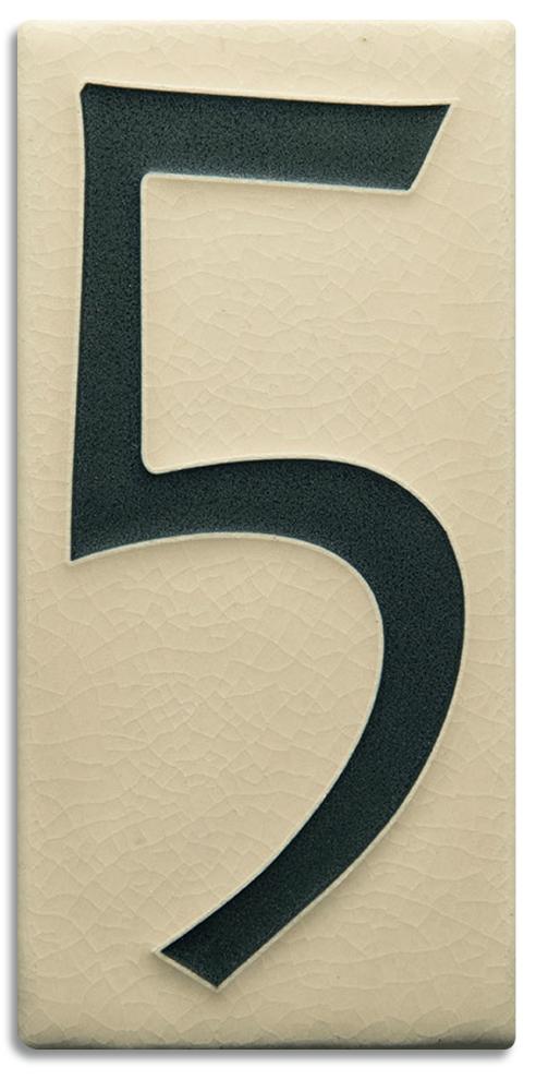 White 8 Inch Number Tile