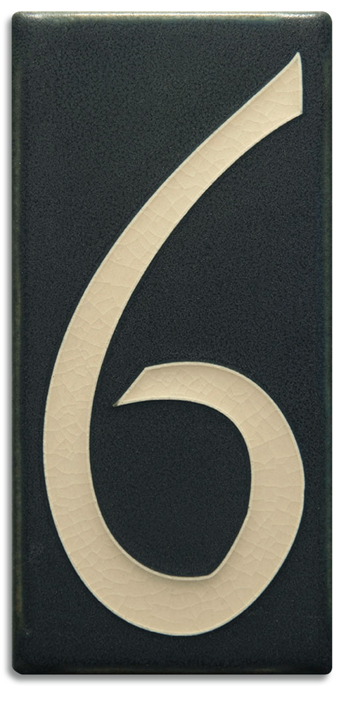 Black Number Tile
