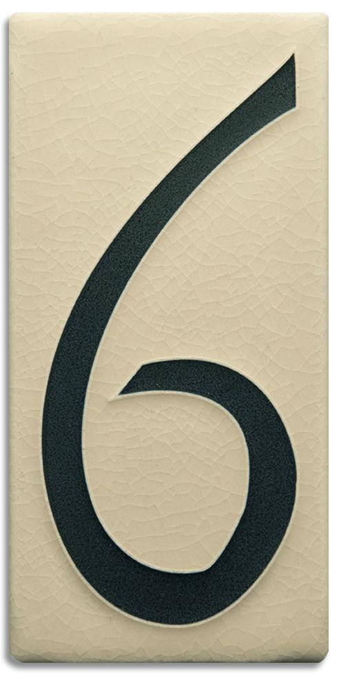 White 8 Inch Number Tile