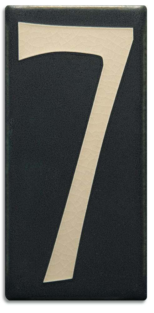 Black 8 inch Number Tile