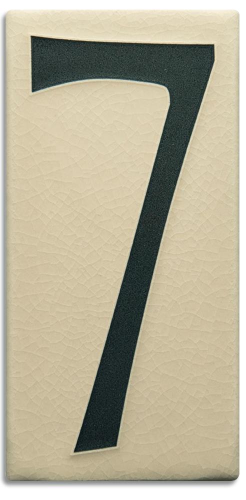 White 8 Inch Number Tile