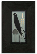 Grey Blue Songbird 4x8 Tile - Left Facing