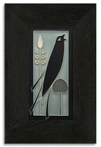 Grey Blue Songbird 4x8 Tile - Right Facing