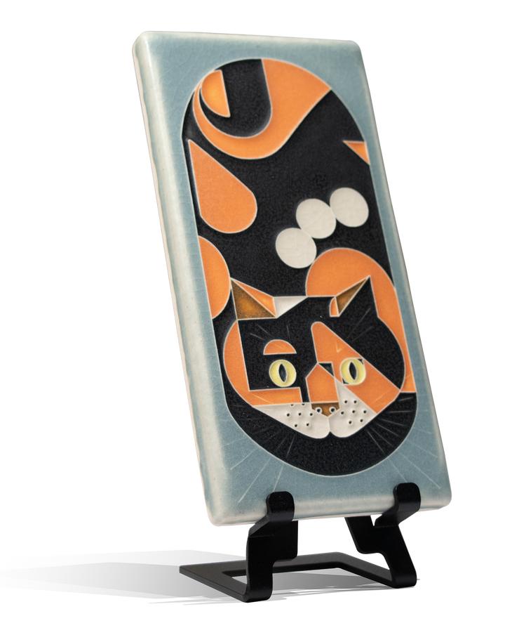 Calico Cat Storm Blue Tile - 4x8