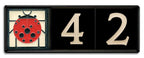 Black 4 inch Number Tile