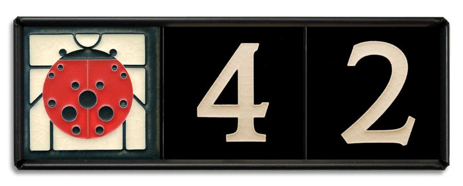 Black 4 inch Number Tile