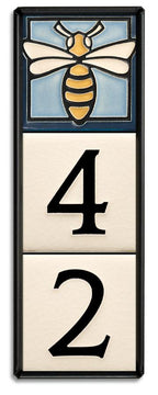 White 4 inch Number Tile