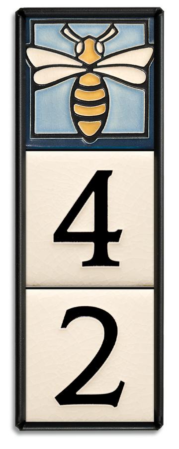 White 4 inch Number Tile