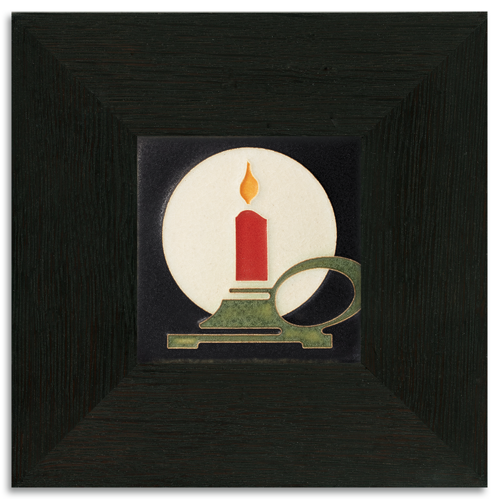 Art Nouveau Candle Tile- 4x4