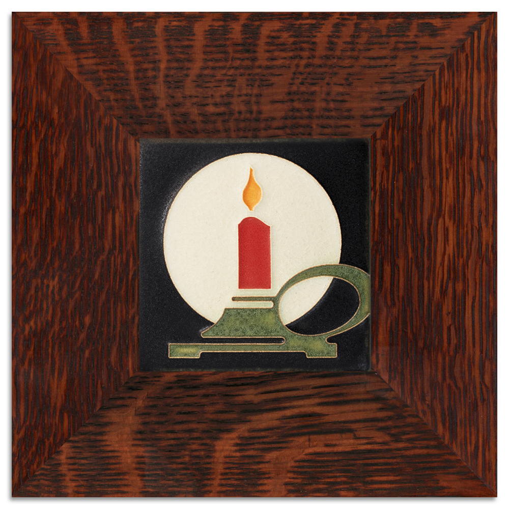 Art Nouveau Candle Tile- 4x4