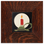 Art Nouveau Candle Tile- 4x4