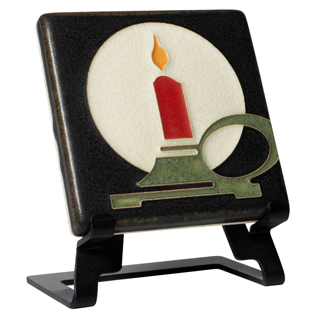 Art Nouveau Candle Tile- 4x4